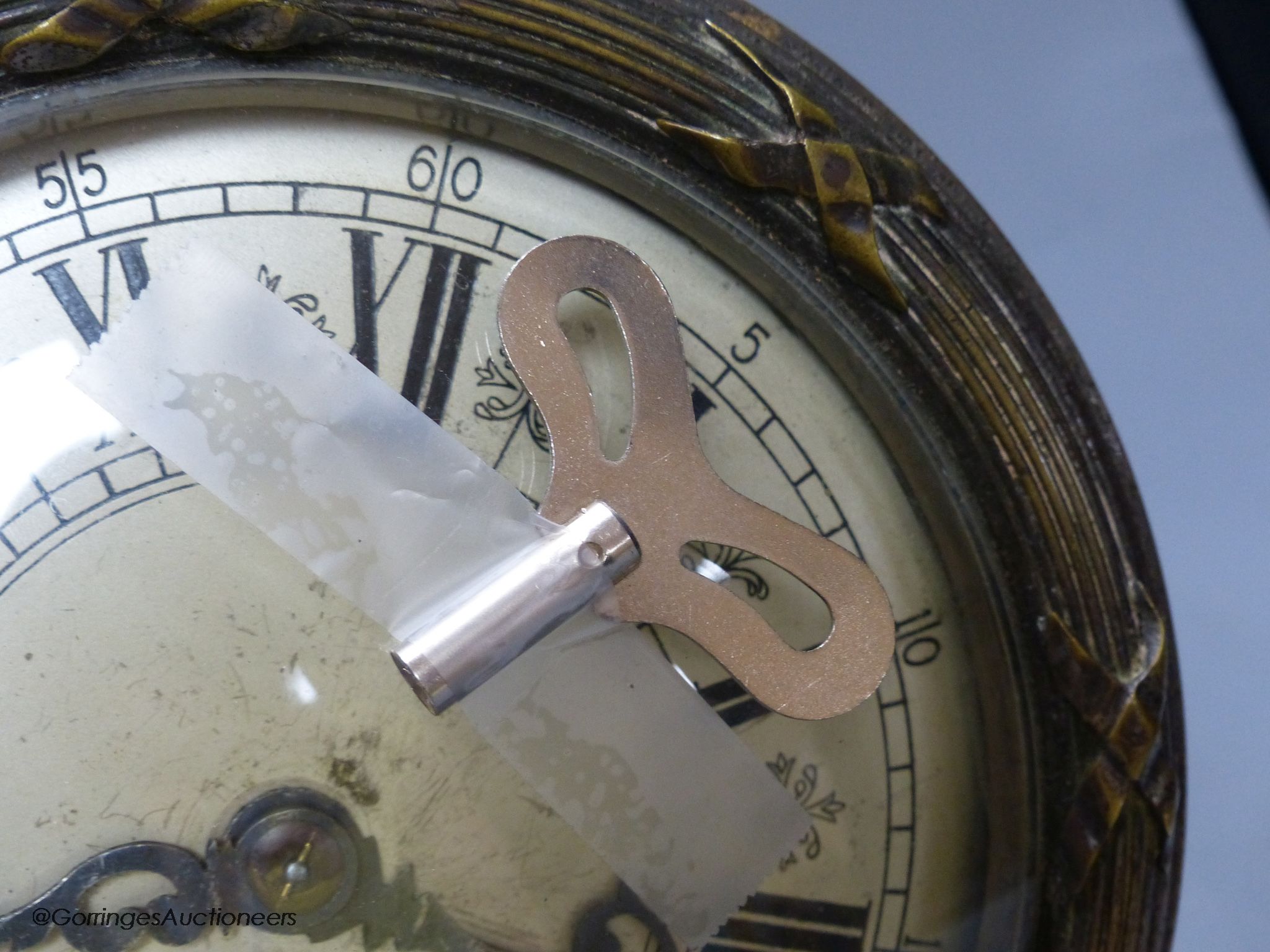 A bulkhead timepiece, diameter 22cm